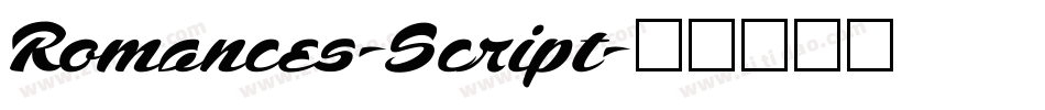 Romances-Script字体转换