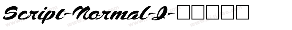 Script-Normal-I字体转换