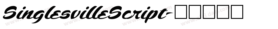 SinglesvilleScript字体转换