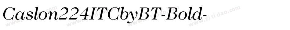 Caslon224ITCbyBT-Bold字体转换