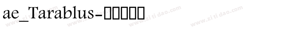 ae_Tarablus字体转换