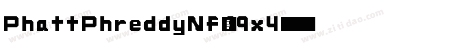 PhattPhreddyNf-19x4字体转换