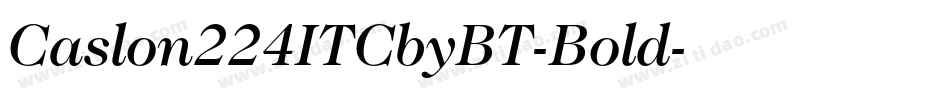 Caslon224ITCbyBT-Bold字体转换
