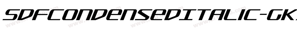 SdfCondensedItalic-gKxq字体转换