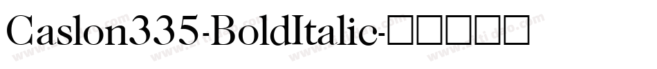 Caslon335-BoldItalic字体转换