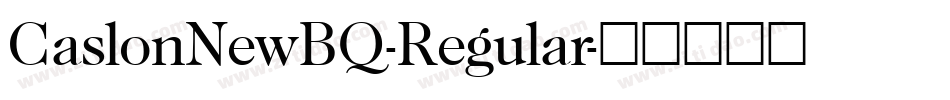 CaslonNewBQ-Regular字体转换