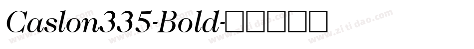 Caslon335-Bold字体转换