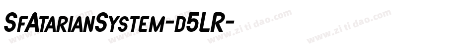 SfAtarianSystem-d5LR字体转换