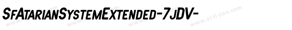 SfAtarianSystemExtended-7jDV字体转换