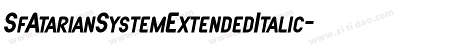 SfAtarianSystemExtendedItalic-LADn字体转换