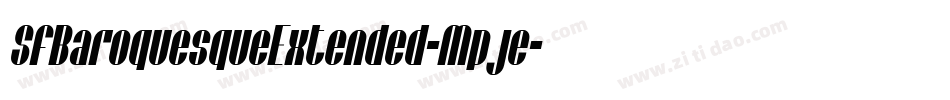 SfBaroquesqueExtended-Mpje字体转换