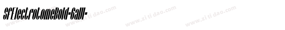 SfElectrotomeBold-6aV1字体转换