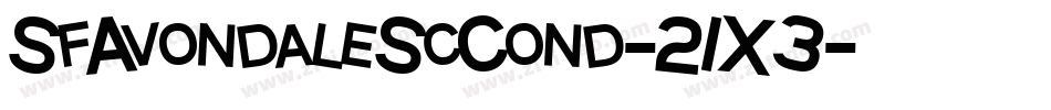 SfAvondaleScCond-21X3字体转换
