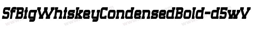 SfBigWhiskeyCondensedBold-d5wV字体转换