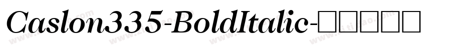 Caslon335-BoldItalic字体转换