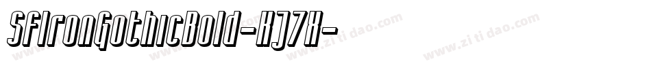 SfIronGothicBold-KJ7X字体转换