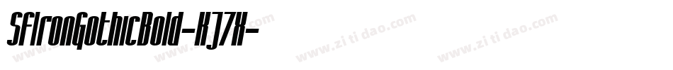 SfIronGothicBold-KJ7X字体转换