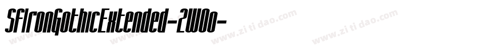 SfIronGothicExtended-2WOo字体转换