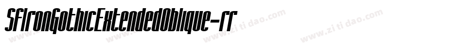 SfIronGothicExtendedOblique-rrgB字体转换