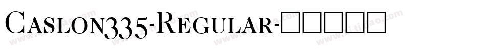 Caslon335-Regular字体转换