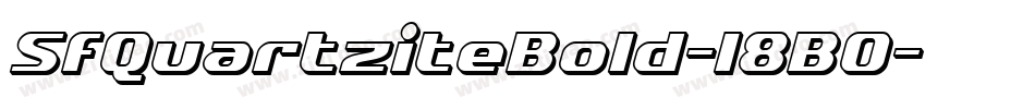 SfQuartziteBold-l8B0字体转换