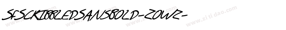 SfScribbledSansBold-ZoWz字体转换 SfScribbledSansBold-ZoWz字体转换