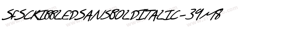 SfScribbledSansBoldItalic-39m8字体转换 SfScribbledSansBoldItalic-39m8字体转换