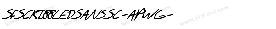 SfScribbledSansSc-aPWg字体转换 SfScribbledSansSc-aPWg字体转换