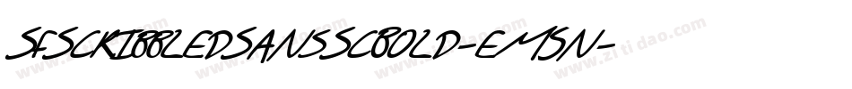 SfScribbledSansScBold-eM5n字体转换 SfScribbledSansScBold-eM5n字体转换