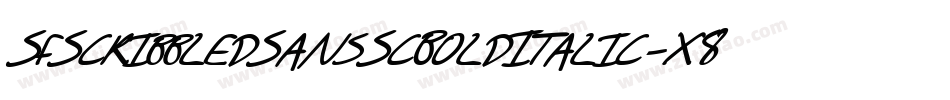 SfScribbledSansScBoldItalic-x8jq字体转换 SfScribbledSansScBoldItalic-x8jq字体转换