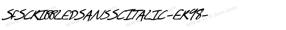 SfScribbledSansScItalic-Er98字体转换 SfScribbledSansScItalic-Er98字体转换