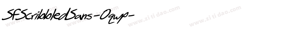 SfScribbledSans-Oqwp字体转换 SfScribbledSans-Oqwp字体转换