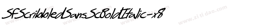 SfScribbledSansScBoldItalic-x8jq字体转换 SfScribbledSansScBoldItalic-x8jq字体转换