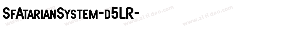 SfAtarianSystem-d5LR字体转换