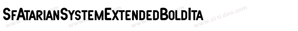 SfAtarianSystemExtendedBoldItalic-PZDB字体转换