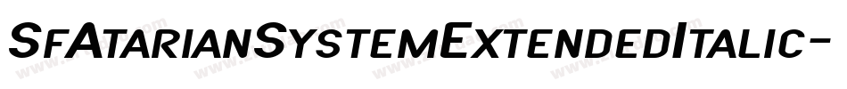 SfAtarianSystemExtendedItalic-LADn字体转换