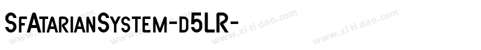 SfAtarianSystem-d5LR字体转换