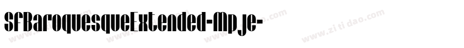 SfBaroquesqueExtended-Mpje字体转换