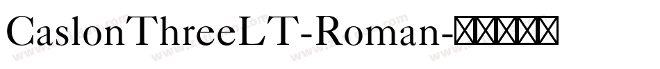 CaslonThreeLT-Roman字体转换