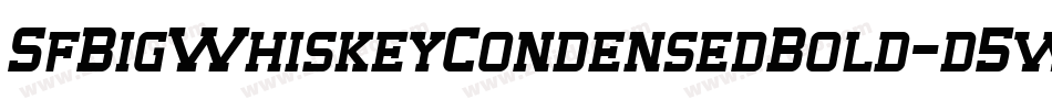 SfBigWhiskeyCondensedBold-d5wV字体转换