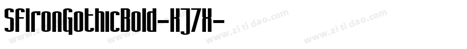 SfIronGothicBold-KJ7X字体转换