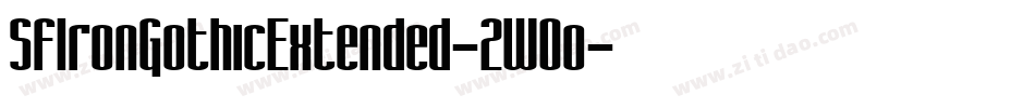 SfIronGothicExtended-2WOo字体转换