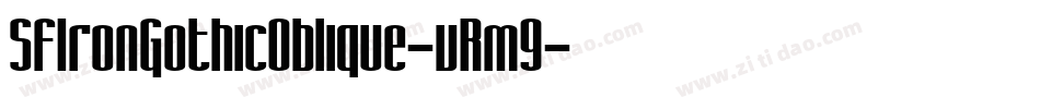 SfIronGothicOblique-vRm9字体转换