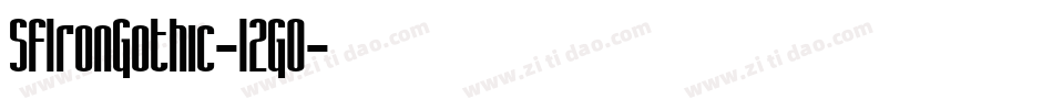 SfIronGothic-12G0字体转换