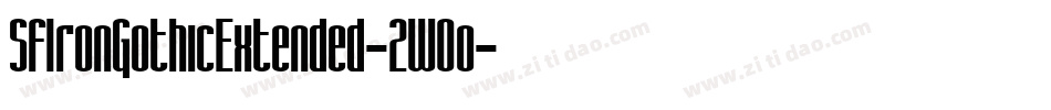 SfIronGothicExtended-2WOo字体转换