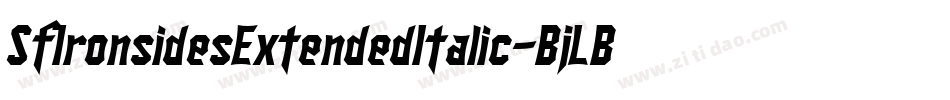 SfIronsidesExtendedItalic-BjLB字体转换