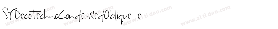 SfDecotechnoCondensedOblique-e2Ap字体转换