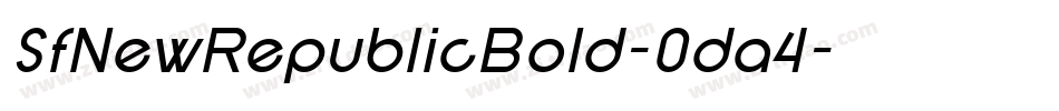 SfNewRepublicBold-0da4字体转换