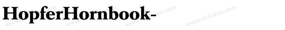 HopferHornbook字体转换