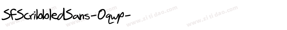 SfScribbledSans-Oqwp字体转换 SfScribbledSans-Oqwp字体转换